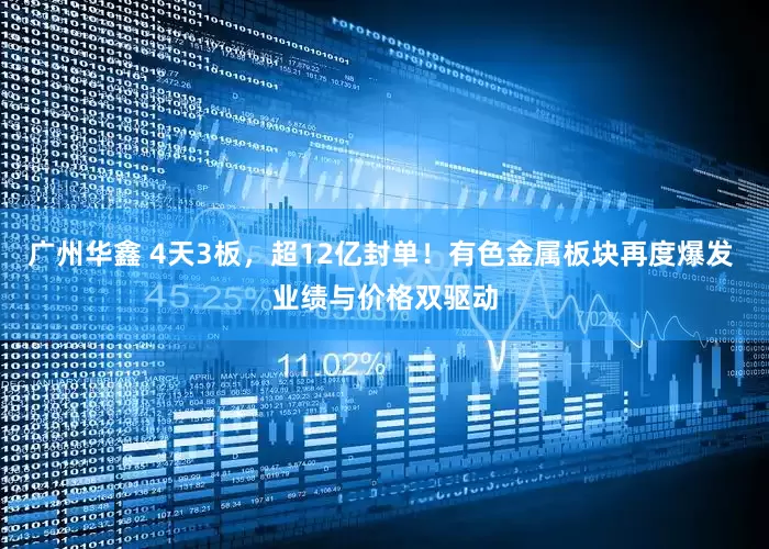 广州华鑫 4天3板,超12亿封单!有色金属板块再度爆发 业绩与价格双驱动